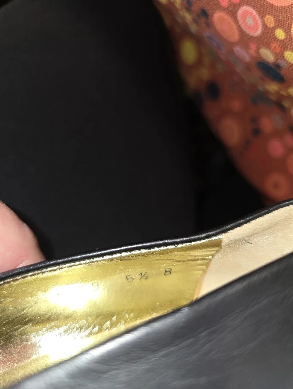 Walter Steiger Vintage Black Leather Studded Block Heel Pumps